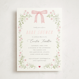 "Dainty Garden" - Baby Shower Invitations in Blush by Paper Raven Co. - Front