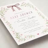 "Dainty Garden" - Baby Shower Invitations in Blush by Paper Raven Co. - Detail