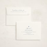 "Gingham Rockinghorse" - Baby Shower Invitations in Baby Blue by Olivia Raufman - FREE Recipient Addressing