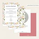 "Timeless Blooms" - Baby Shower Invitations in Peony by Susan Moyal - Back of Card Options