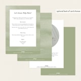 "Canopy" - Baby Shower Invitations in Ivy by Everett Paper Goods - Back of Card Options