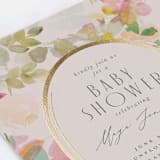 "floral jewels" - Baby Shower Invitations in Wild Berry by Lori Wemple - Detail