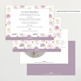 "Floral Wisp" - Baby Shower Invitations in Lavender by Susan Moyal - Back of Card Options