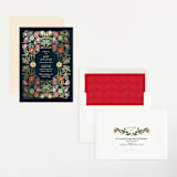 "Gilded Tapestry" - Baby Shower Invitations in Midnight Garden by Simona Camp - Assembled