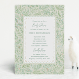 "Winter Cottage" - Baby Shower Invitations in Mint by Elly - Front