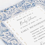 "Winter Cottage" - Baby Shower Invitations in Ocean by Elly - Detail