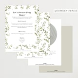 "Aveline" - Baby Shower Invitations in Diamond by Kate Ahn - Back of Card Options