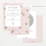 "Romantic Roses" - Baby Shower Invitations in Blush by Teju Reval - Back of Card Options