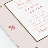 "Romantic Roses" - Baby Shower Invitations in Blush by Teju Reval - Detail