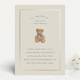 "Antique Teddy Bear" - Baby Shower Invitations in Frost by Becky Nimoy - Front