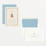"Antique Teddy Bear" - Baby Shower Invitations in Frost by Becky Nimoy - Assembled