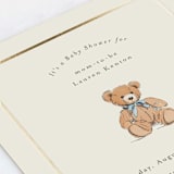 "Antique Teddy Bear" - Baby Shower Invitations in Frost by Becky Nimoy - Detail