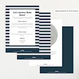 "Tiny Human" - Baby Shower Invitations in Whale by Corinne Malesic - Back of Card Options