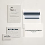 "Tiny Human" - Baby Shower Invitations in Whale by Corinne Malesic - Invitation Suite