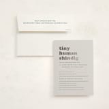 "Tiny Human" - Baby Shower Invitations in Whale by Corinne Malesic - With Envelope