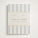 "On Board" - Baby Shower Invitations in Fog by Stephanie Hawkes - Front