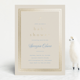 "Classic Start" - Baby Shower Invitations in Powder Blue by Carolyn MacLaren - Front