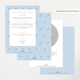 "Classic Start" - Baby Shower Invitations in Powder Blue by Carolyn MacLaren - Back of Card Options