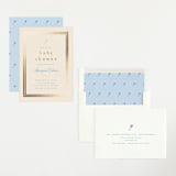 "Classic Start" - Baby Shower Invitations in Powder Blue by Carolyn MacLaren - Assembled