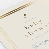 "Classic Start" - Baby Shower Invitations in Powder Blue by Carolyn MacLaren - Detail