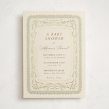 "Scallop Border" - Baby Shower Invitations in Buttercream by Lucrecia Caporale - Front