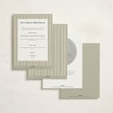"Scallop Border" - Baby Shower Invitations in Buttercream by Lucrecia Caporale - Back of Card Options