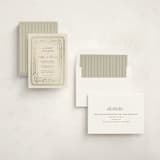 "Scallop Border" - Baby Shower Invitations in Buttercream by Lucrecia Caporale - Assembled