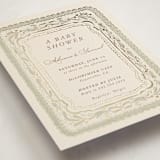 "Scallop Border" - Baby Shower Invitations in Buttercream by Lucrecia Caporale - Detail