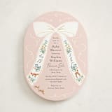 "Ribbon In Bloom" - Baby Shower Invitations in Petal by Elly - Front