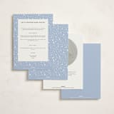 "Bows & Banners" - Baby Shower Invitations in Baby Blue by Paper Raven Co. - Back of Card Options