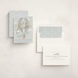 "Little Explorer" - Baby Shower Invitations in Powder by Hannah Williams - Assembled