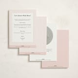"Bebe" - Baby Shower Invitations in Cotton Candy by Jenna Holcomb - Back of Card Options