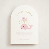 "Baby Whale On The Way" - Baby Shower Invitations in Baby Pink by mo kelley - Front