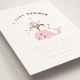 "Baby Whale On The Way" - Baby Shower Invitations in Baby Pink by mo kelley - Detail
