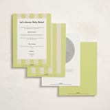 "two times" - Baby Shower Invitations in Lime by letterfix - Back of Card Options