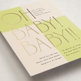 "two times" - Baby Shower Invitations in Lime by letterfix - Detail