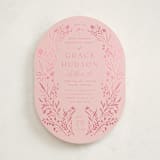 "Wildflower" - Baby Shower Invitations in Rose by Leah Bisch - Front