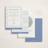"Birdie" - Baby Shower Invitations in Bluebell by Gwen Bedat - Back of Card Options