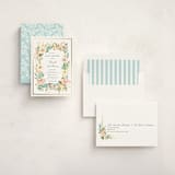 "Butterflies & Botanicals" - Baby Shower Invitations in Sky by Susan Moyal - Assembled