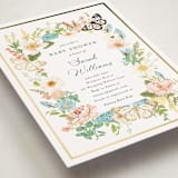 "Butterflies & Botanicals" - Baby Shower Invitations in Sky by Susan Moyal - Detail