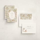 "Woodland Animals Toile" - Baby Shower Invitations in Bamboo by Teju Reval - Assembled