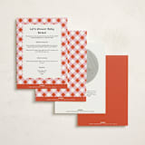 "Tiny Cherry On Top" - Baby Shower Invitations in Petal by Kiersten Garner - Back of Card Options