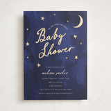 "Midnight Stars" - Baby Shower Invitations in Midnight by Ilene Guy - Front