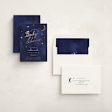"Midnight Stars" - Baby Shower Invitations in Midnight by Ilene Guy - Assembled