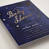 "Midnight Stars" - Baby Shower Invitations in Midnight by Ilene Guy - Detail