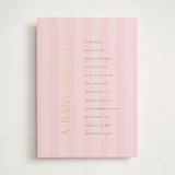 "Baby Stripes" - Baby Shower Invitations in Rose by Angela Thompson - Front