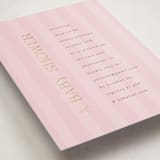 "Baby Stripes" - Baby Shower Invitations in Rose by Angela Thompson - Detail