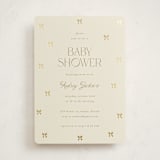 "Mini Bows" - Baby Shower Invitations in Vanilla by Vera Lim - Front