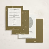 "Mini Bows" - Baby Shower Invitations in Vanilla by Vera Lim - Back of Card Options