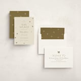 "Mini Bows" - Baby Shower Invitations in Vanilla by Vera Lim - Assembled